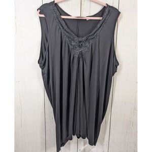 Avenue Size 26/28‎ Black Sleeveless Casual Womens Tank Top